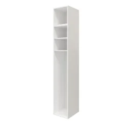 Colonne de rangement blanche GoodHome Atomia avec portes battantes H. 187,5 x L. 37,5 x P. 47 cm