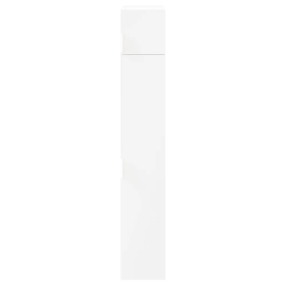Colonne de rangement blanche GoodHome Atomia avec portes battantes H. 187,5 x L. 37,5 x P. 47 cm