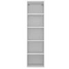 Colonne de rangement blanche 4 tablettes GoodHome Atomia H. 187,5 x L. 50 x P. 58 cm