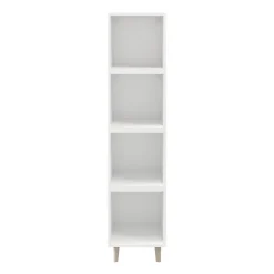 Colonne de rangement sur pieds blanche GoodHome Atomia H. 161 x L. 37,5 x P. 35 cm