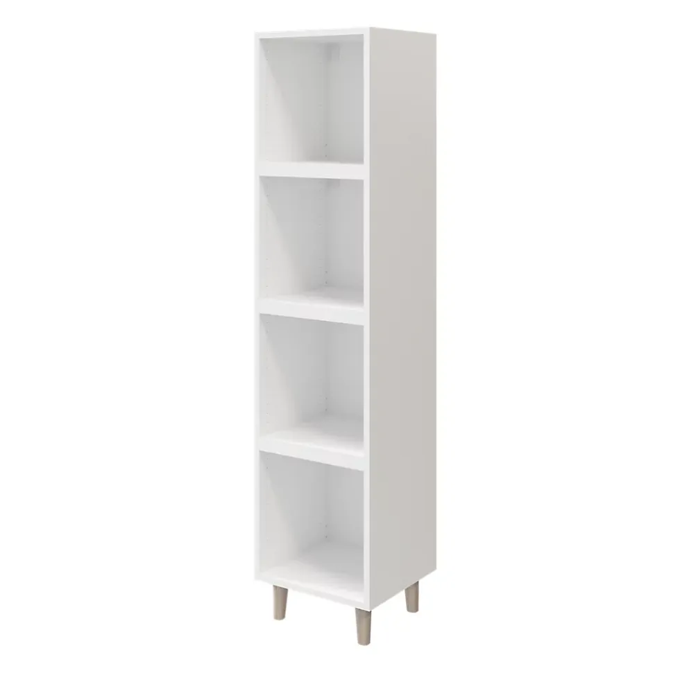 Colonne de rangement sur pieds blanche GoodHome Atomia H. 161 x L. 37,5 x P. 35 cm