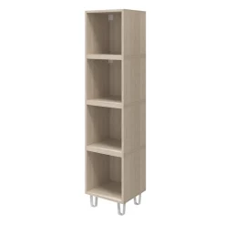 Colonne de rangement sur pieds effet chêne GoodHome Atomia H. 161 x L. 37,5 x P. 35 cm