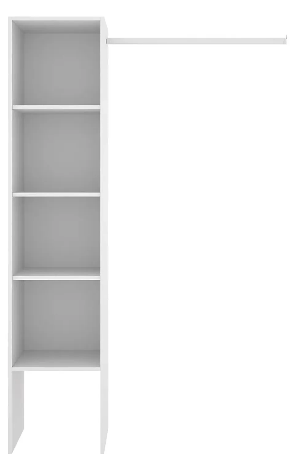 Colonne dressing en panneaux de particules mélaminés coloris blanc - Longueur 137.5 x Profondeur 40.2 x Hauteur 185.5 cm