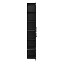 Colonne meuble TV noir avec 3 portes GoodHome Atomia H. 187 x L. 37 x P. 35 cm