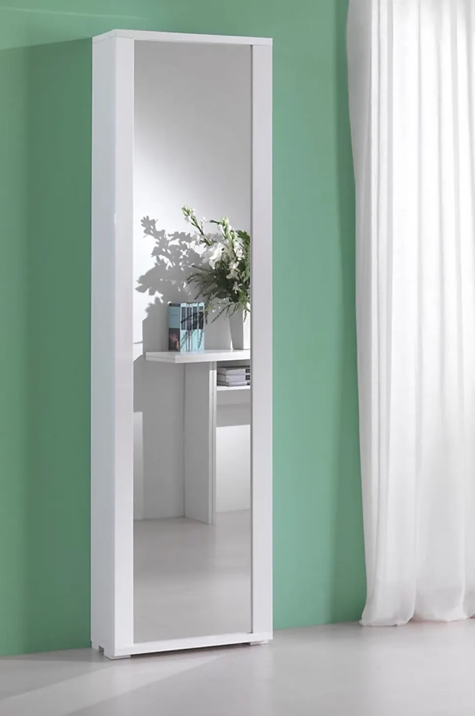 Colonne Multi-Usage Blanc Effet Bois H 182Cm
