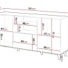 Come - buffet bas - effet bois - 2 portes, 1 tiroir et 1 niche - 150 cm - Best Mobilier
