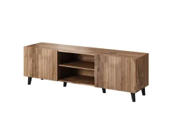 Come - meuble TV - effet bois - 2 portes et 2 niches - 150 cm - Best Mobilier