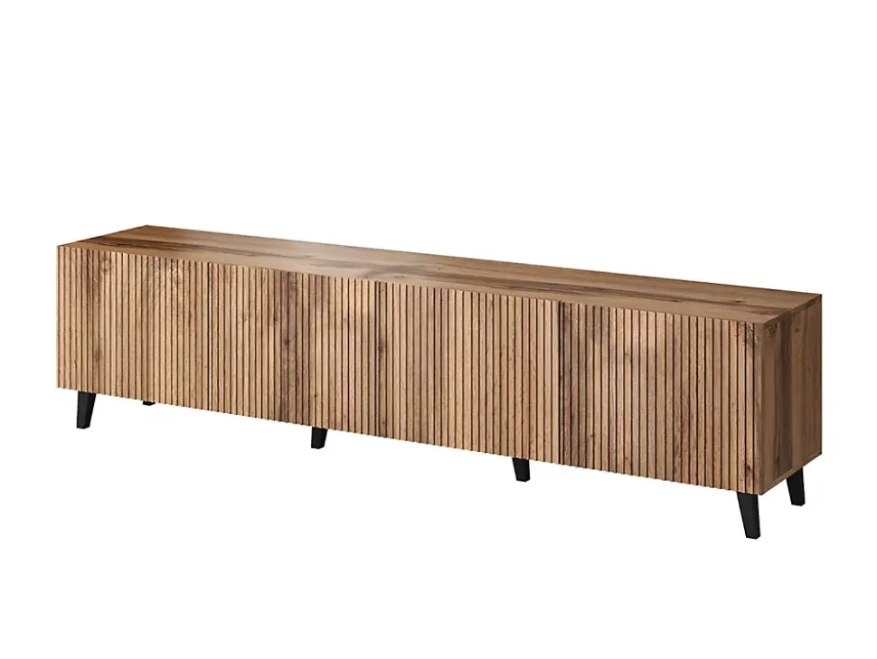 Come - meuble TV - effet bois - 4 portes - 200 cm - Best Mobilier