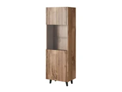 Come - vitrine - effet bois - 1 porte - 60x182 cm - Best Mobilier