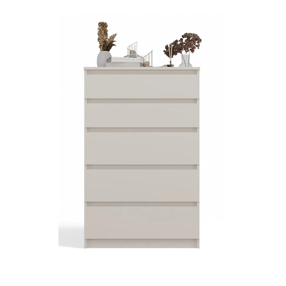 Commode : 5 tiroirs, cachemire, 40 x 109,5 x 70 cm