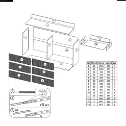 Commode - L.150 x H.92 x P.41 - ADELA