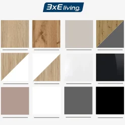 Commode 2 portes 3 tiroirs, 120 x 78 x 39 cm, couleur: marine