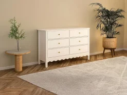 Commode 6 tiroirs - Blanc - ILIZANA