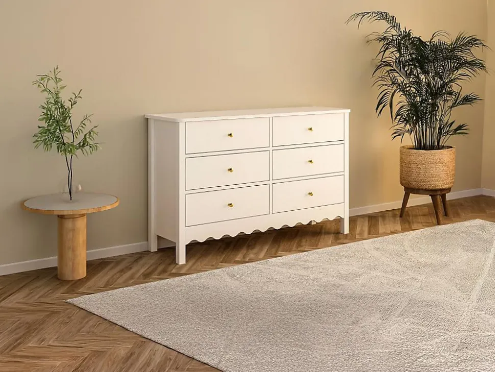 Commode 6 tiroirs - Blanc - ILIZANA