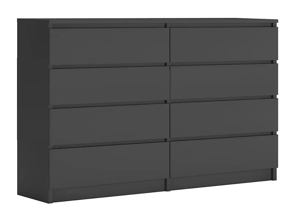 Commode 8 Tiroirs, Anthracite, 140 X 101 X 39 Cm