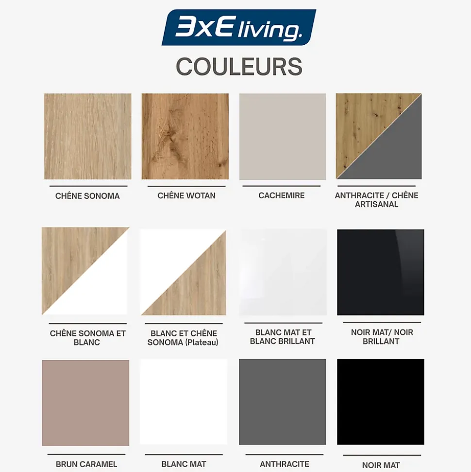 Commode 8 Tiroirs, Anthracite, 140 X 101 X 39 Cm