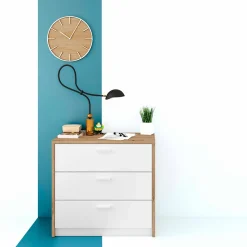 Commode 3 tiroirs avec bureau extensible L81 à 130 cm - KOMMO