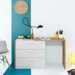 Commode 3 tiroirs avec bureau extensible L81 à 130 cm - KOMMO