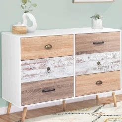 Commode 6 tiroirs BAHIA 115 cm scandinave