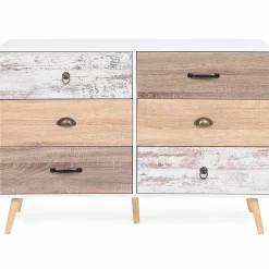Commode 6 tiroirs BAHIA 115 cm scandinave