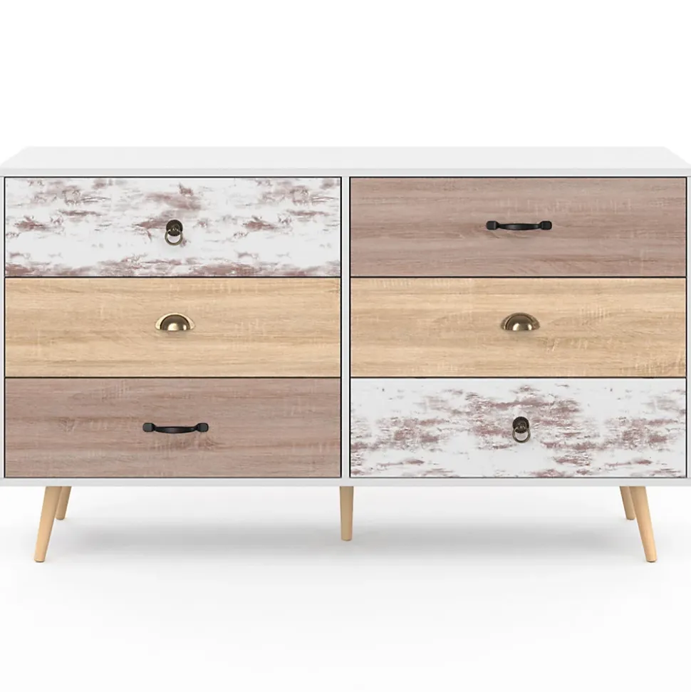 Commode 6 tiroirs BAHIA XXL 140 cm scandinave