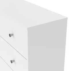 Commode 5 tiroirs blanc H108 cm - LISE