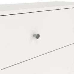 Commode 5 tiroirs blanc H108 cm - LISE