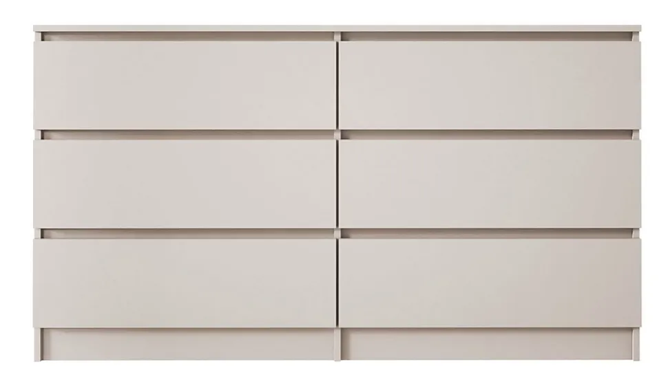 Commode 6 tiroirs, cachemire, 139 x 39 x 79 cm