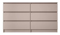 Commode 6 tiroirs, caramel, 139 x 39 x 79 cm