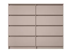 Commode 8 tiroirs, caramel, 120 x 39 x 101 cm