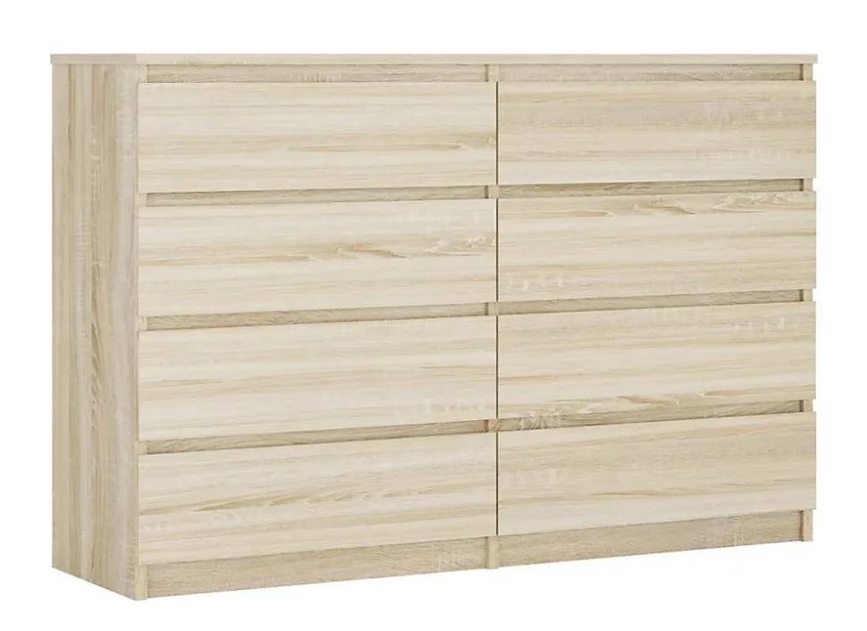 Commode 8 Tiroirs, Chêne Sonoma, 140 X 101 X 39 Cm