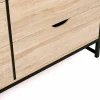 Commode 6 tiroirs DETROIT XXL 140 cm design industriel