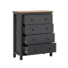 Commode 4 tiroirs Duck Gris anthracite et Bois