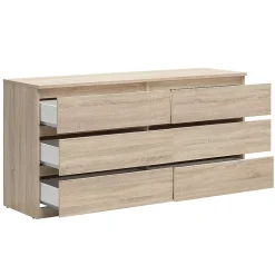 Commode 6 tiroirs Edwin Bois clair