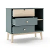 Commode 3 Tiroirs et 2 Niches L90 cm - Estefania