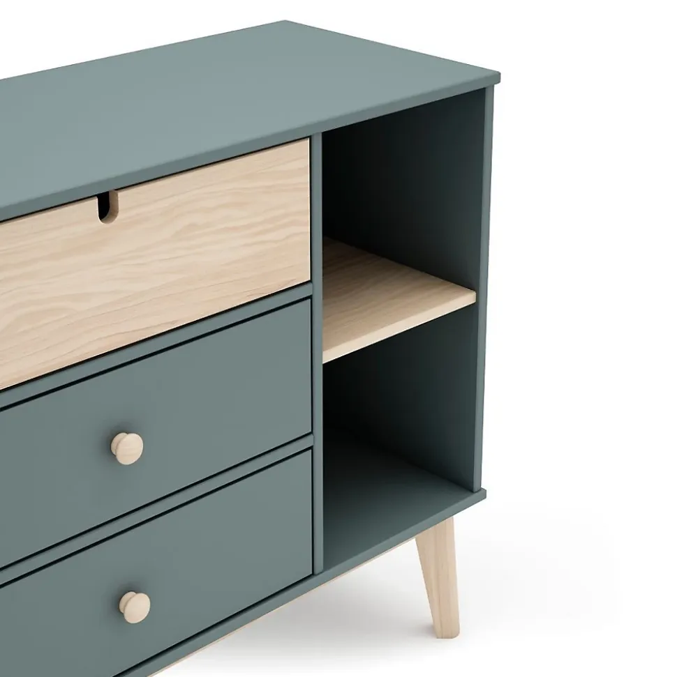 Commode 3 Tiroirs et 2 Niches L90 cm - Estefania