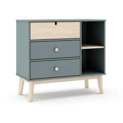 Commode 3 Tiroirs et 2 Niches L90 cm - Estefania