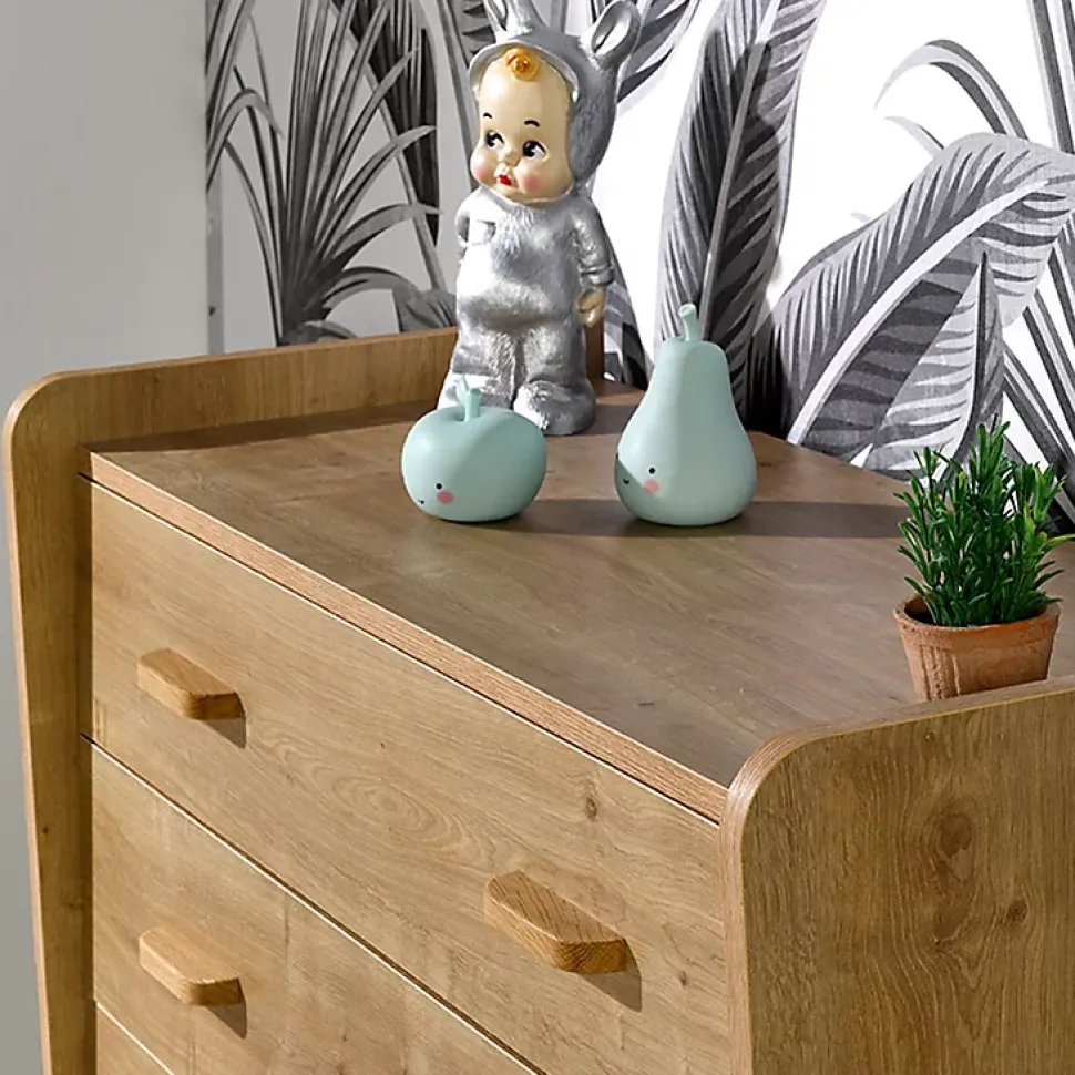 Commode 3 tiroirs grand modèle Maelyne Bois