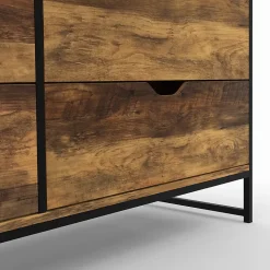 Commode 6 tiroirs HAWKINS XXL 140 cm design industriel