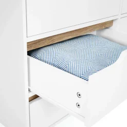 Commode 6 tiroirs HELSINKI 115 cm scandinave blanc