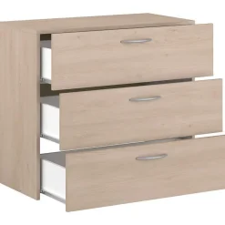 Commode 3 tiroirs PARISOT EASY LIFE chene effet bois 78 x 69 x 40 cm