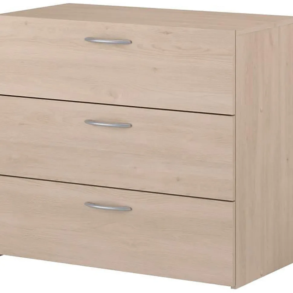 Commode 3 tiroirs PARISOT EASY LIFE chene effet bois 78 x 69 x 40 cm