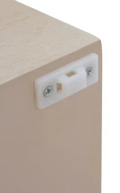 Commode 3 tiroirs plaqué chêne et coloris beige