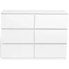 Commode 6 tiroirs TOMI 110 cm bois blanc