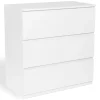 Commode 3 tiroirs TOMI 78 cm bois blanc
