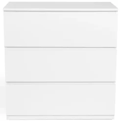 Commode 3 tiroirs TOMI 78 cm bois blanc