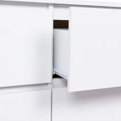 Commode 6 tiroirs TOMI XXL 140 cm bois blanc
