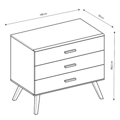 Commode 3 tiroirs Vox Nautis Bois