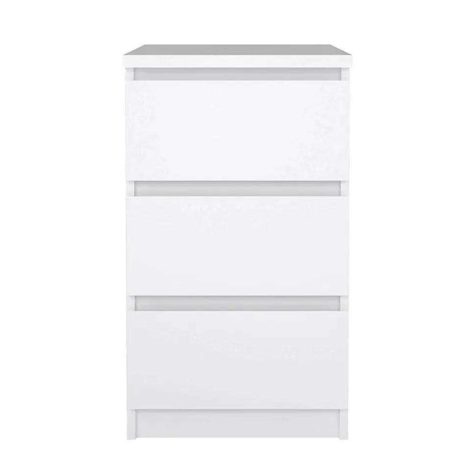 Commode Accudino, Commode polyvalente, Commode de chambre, Meuble avec tiroirs, 50x40 h70 cm, Blanc