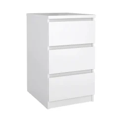 Commode Accudino, Commode polyvalente, Commode de chambre, Meuble avec tiroirs, 50x40 h70 cm, Blanc